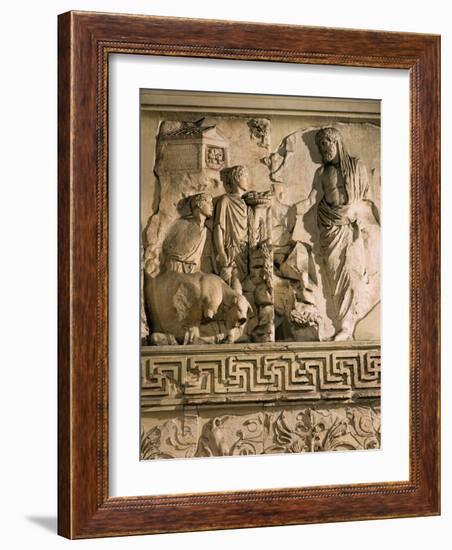 Aeneas and the Sanctuary of the Penates, Relief, Monumental Altar-null-Framed Photographic Print