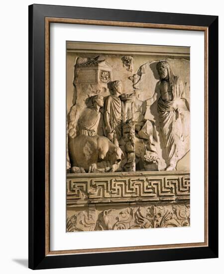 Aeneas and the Sanctuary of the Penates, Relief, Monumental Altar-null-Framed Photographic Print