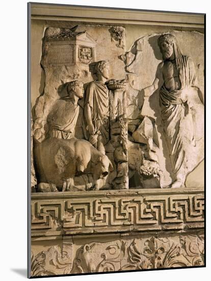 Aeneas and the Sanctuary of the Penates, Relief, Monumental Altar-null-Mounted Photographic Print