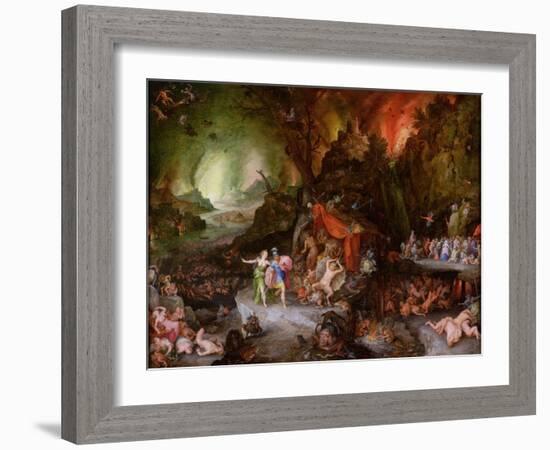 Aeneas and the Sibyl in the Underworld, 1598-Jan Brueghel the Elder-Framed Giclee Print