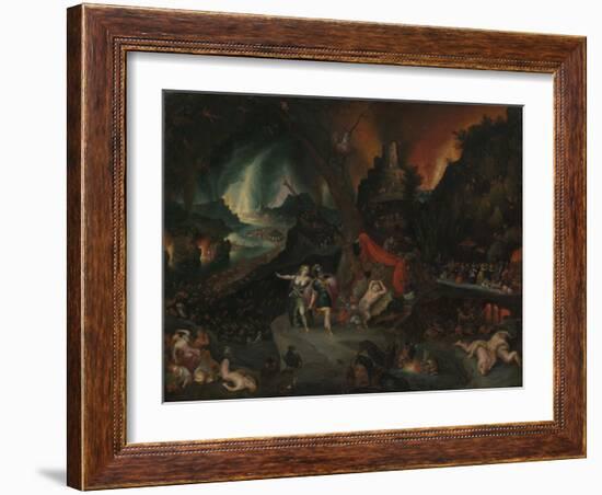 Aeneas and the Sibyl in the Underworld, 1630s-Jan the Younger Brueghel-Framed Giclee Print