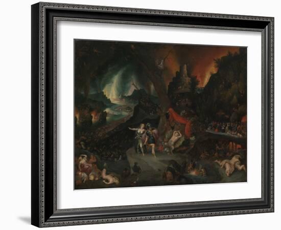 Aeneas and the Sibyl in the Underworld, 1630s-Jan the Younger Brueghel-Framed Giclee Print