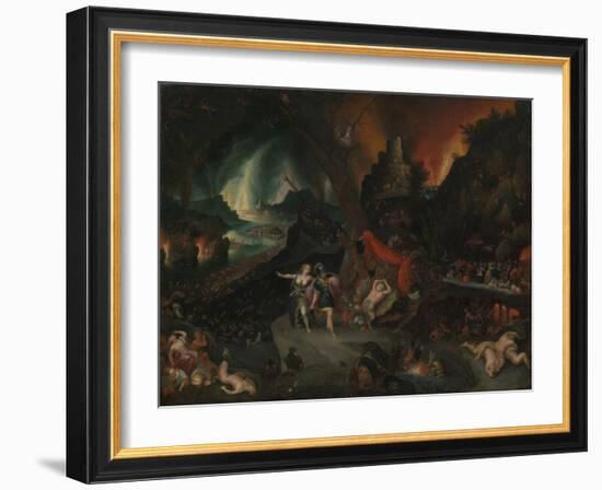 Aeneas and the Sibyl in the Underworld, 1630s-Jan the Younger Brueghel-Framed Giclee Print