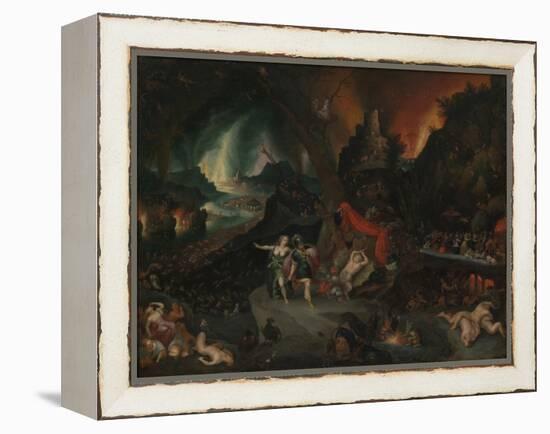 Aeneas and the Sibyl in the Underworld, 1630s-Jan the Younger Brueghel-Framed Premier Image Canvas