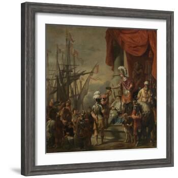 Aeneas at the Court of Latinus-Ferdinand Bol-Framed Art Print