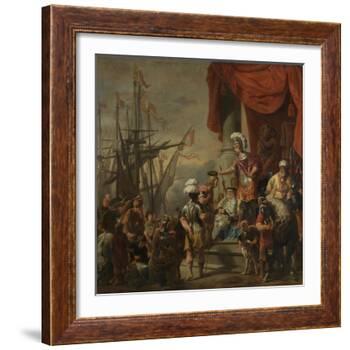 Aeneas at the Court of Latinus-Ferdinand Bol-Framed Art Print