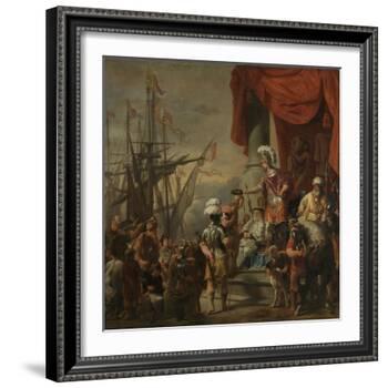 Aeneas at the Court of Latinus-Ferdinand Bol-Framed Art Print