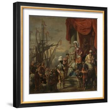 Aeneas at the Court of Latinus-Ferdinand Bol-Framed Art Print