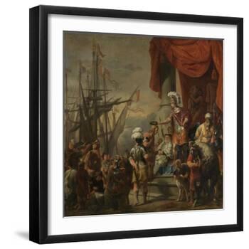 Aeneas at the Court of Latinus-Ferdinand Bol-Framed Art Print