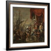 Aeneas at the Court of Latinus-Ferdinand Bol-Framed Art Print