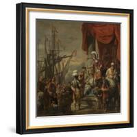 Aeneas at the Court of Latinus-Ferdinand Bol-Framed Art Print