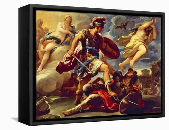 Aeneas Defeats Turnus-Luca Giordano-Framed Premier Image Canvas