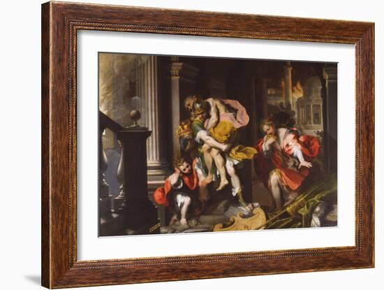 Aeneas' Flight from Troy, 1598 (Oil on Canvas)-Federico Fiori Barocci or Baroccio-Framed Giclee Print