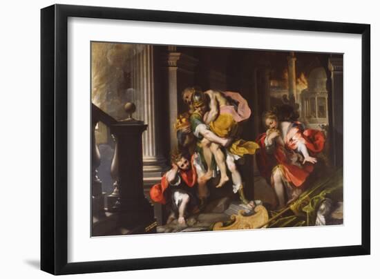 Aeneas' Flight from Troy, 1598 (Oil on Canvas)-Federico Fiori Barocci or Baroccio-Framed Giclee Print