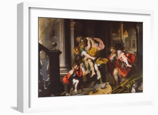 Aeneas' Flight from Troy, 1598 (Oil on Canvas)-Federico Fiori Barocci or Baroccio-Framed Giclee Print