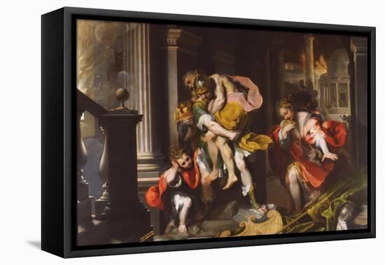 Aeneas' Flight from Troy, 1598-Federico Barocci-Framed Premier Image Canvas