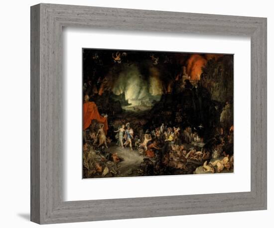 Aeneas in the Underworld - Peinture De Jan Brueghel the Elder (1568-1625) (Le Vieux, L'aine Ou L'an-Jan the Elder Brueghel-Framed Giclee Print