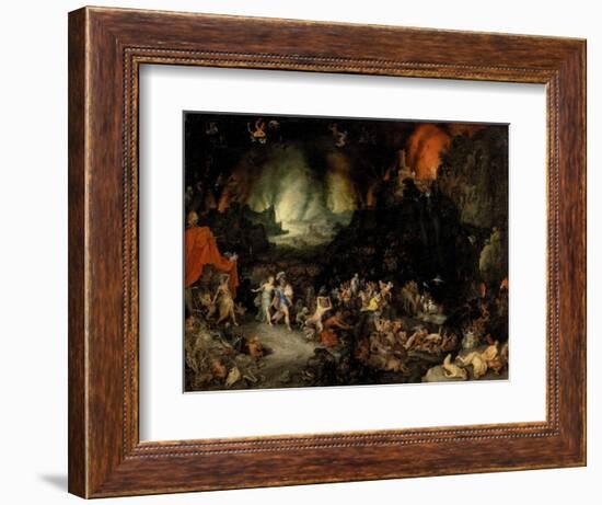 Aeneas in the Underworld - Peinture De Jan Brueghel the Elder (1568-1625) (Le Vieux, L'aine Ou L'an-Jan the Elder Brueghel-Framed Giclee Print