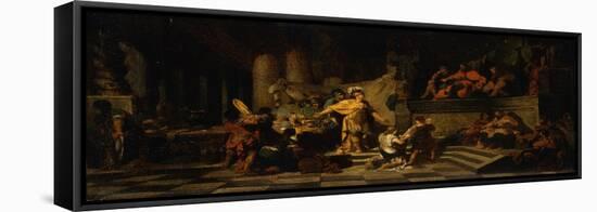Aeneas Offering Presents to King Latinus and Asking Him for the Hand of His Daughter, 1778-Jean-Baptiste Regnault-Framed Premier Image Canvas