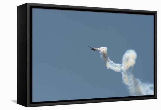 Aerial Acrobatics with Curling Smoke-Sheila Haddad-Framed Premier Image Canvas