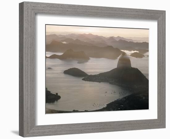 Aerial at Dusk of Sugar Loaf Mountain and Rio de Janeiro-Dmitri Kessel-Framed Photographic Print