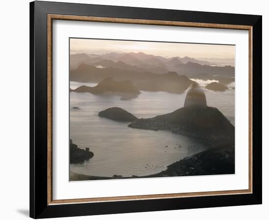 Aerial at Dusk of Sugar Loaf Mountain and Rio de Janeiro-Dmitri Kessel-Framed Photographic Print