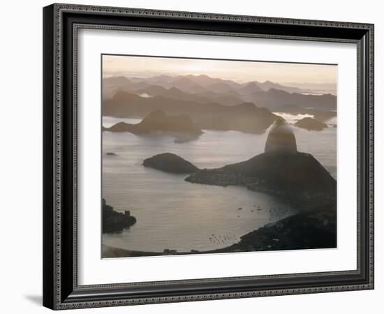 Aerial at Dusk of Sugar Loaf Mountain and Rio de Janeiro-Dmitri Kessel-Framed Photographic Print