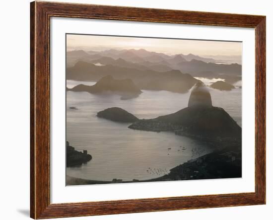 Aerial at Dusk of Sugar Loaf Mountain and Rio de Janeiro-Dmitri Kessel-Framed Photographic Print