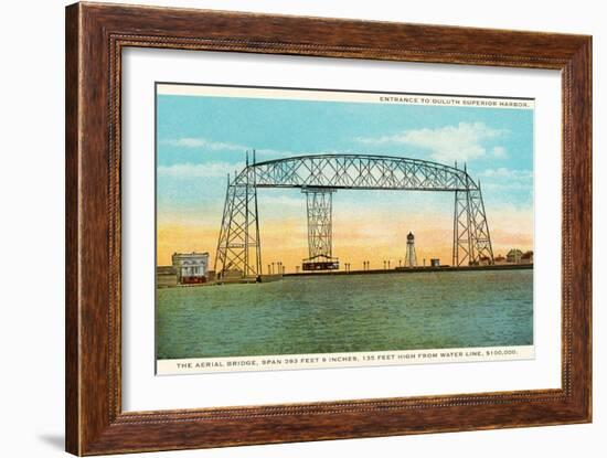 Aerial Bridge, Duluth Harbor, Michigan-null-Framed Art Print