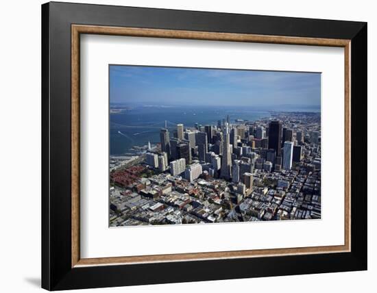 Aerial Cityscape of Downtown San Francisco, California-David Wall-Framed Photographic Print