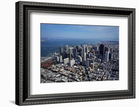 Aerial Cityscape of Downtown San Francisco, California-David Wall-Framed Photographic Print