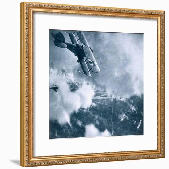 Aerial combat on the Western Front, World War I, 1914-1918-Unknown-Framed Photographic Print