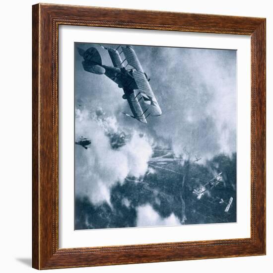 Aerial Combat on the Western Front, World War One-German photographer-Framed Giclee Print