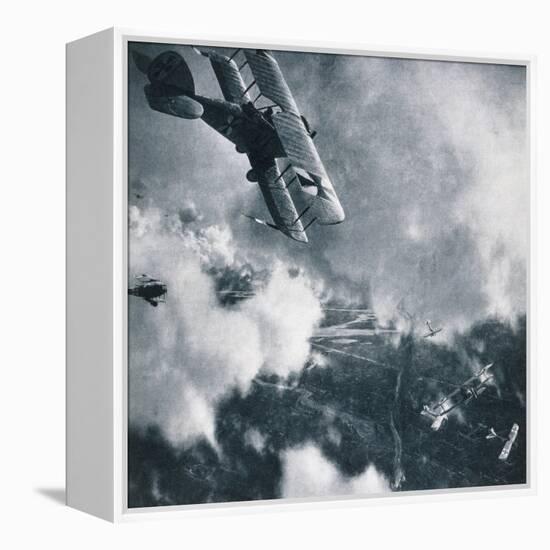 Aerial Combat on the Western Front, WWI Photogravure-Stapleton Collection-Framed Premier Image Canvas