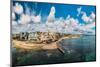 Aerial drone panoramic view of promenade in Cascais, on the Portuguese Riveira-Alexandre Rotenberg-Mounted Photographic Print