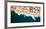 Aerial drone photo of surfers riding Pacific Ocean waves in San Diego, California at Sunset Cliffs-David Chang-Framed Photographic Print