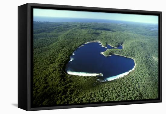 Aerial Lake Mckenzie (Boorangoora) a Perched Lake-null-Framed Premier Image Canvas