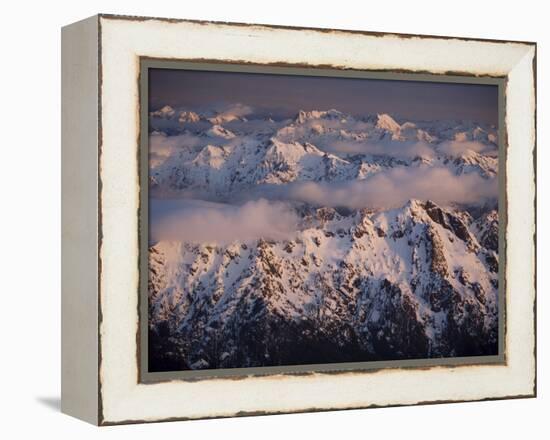 Aerial Landscape, Olympic Mountains, Olympic National Park, Washington State, USA-Colin Brynn-Framed Premier Image Canvas