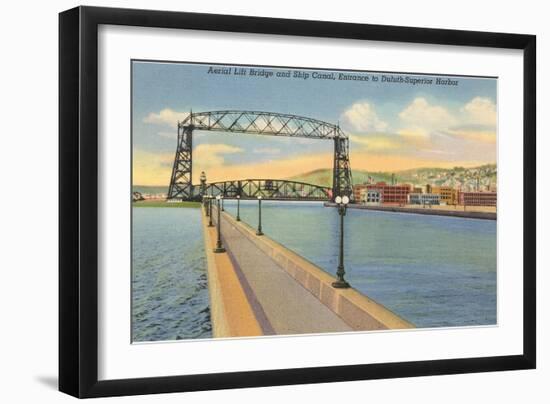 Aerial Lift Bridge, Duluth, Minnesota-null-Framed Art Print