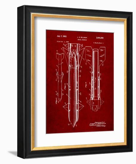 Aerial Missile Patent 1948-Cole Borders-Framed Art Print