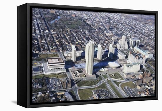Aerial of Albany Government Complexes-null-Framed Premier Image Canvas