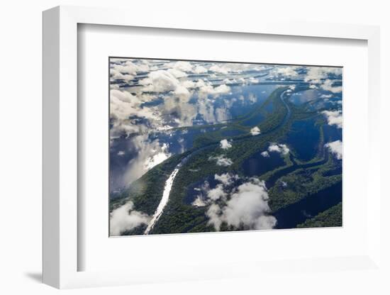 Aerial of Amazon River Basin, Manaus, Brazil-Art Wolfe-Framed Photographic Print