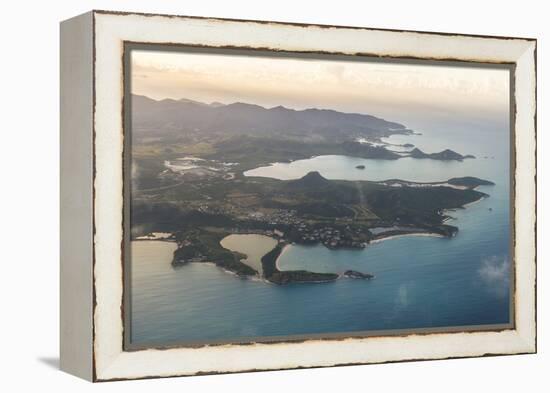 Aerial of Antigua, West Indies, Caribbean, Central America-Michael Runkel-Framed Premier Image Canvas
