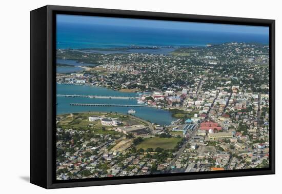 Aerial of Antigua, West Indies, Caribbean, Central America-Michael Runkel-Framed Premier Image Canvas