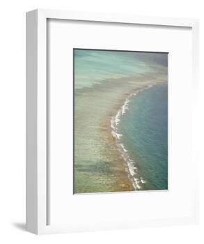 Aerial of Barrier Reef, Lighthouse Atoll, Belize-Stuart Westmoreland-Framed Photographic Print