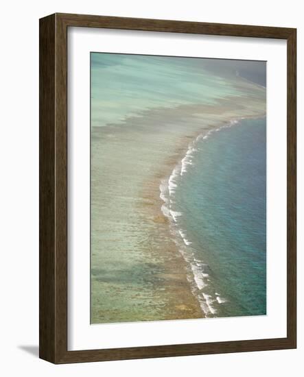 Aerial of Barrier Reef, Lighthouse Atoll, Belize-Stuart Westmoreland-Framed Photographic Print