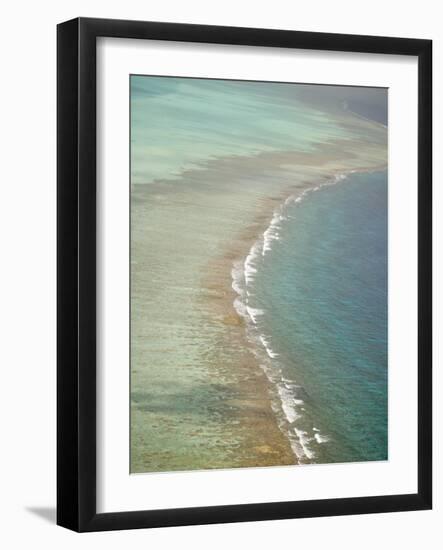 Aerial of Barrier Reef, Lighthouse Atoll, Belize-Stuart Westmoreland-Framed Photographic Print