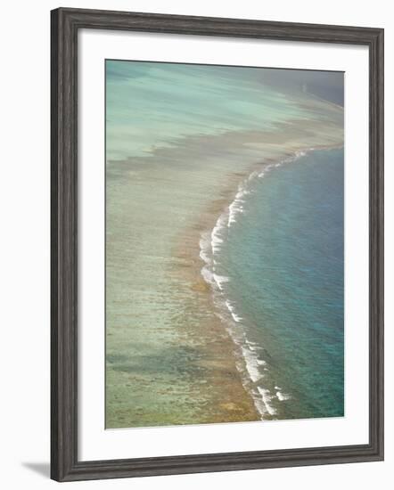 Aerial of Barrier Reef, Lighthouse Atoll, Belize-Stuart Westmoreland-Framed Photographic Print