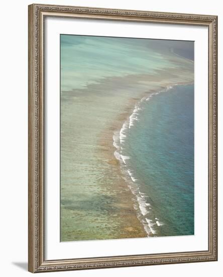 Aerial of Barrier Reef, Lighthouse Atoll, Belize-Stuart Westmoreland-Framed Photographic Print