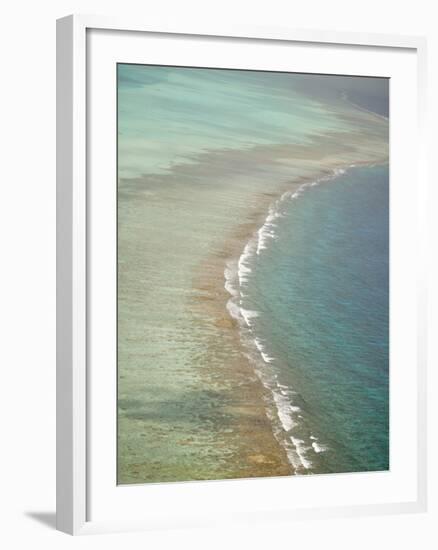 Aerial of Barrier Reef, Lighthouse Atoll, Belize-Stuart Westmoreland-Framed Photographic Print